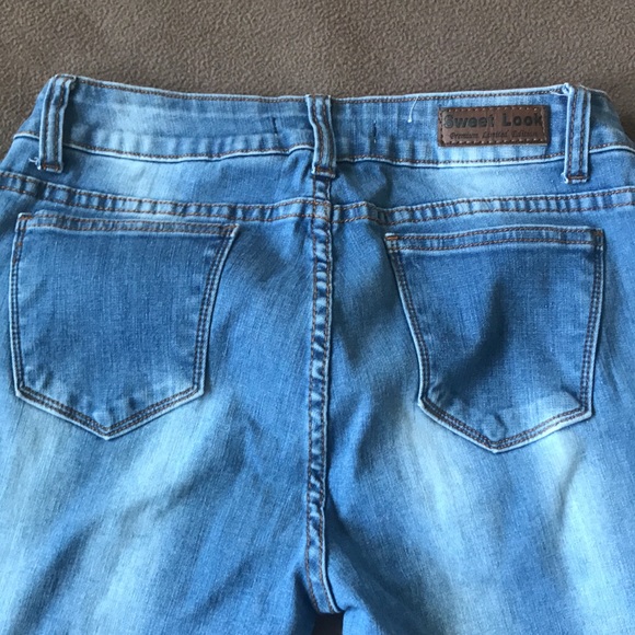 Sweet look premium limited edition Blue skinny Jeans A002 - Picture 5 of 5